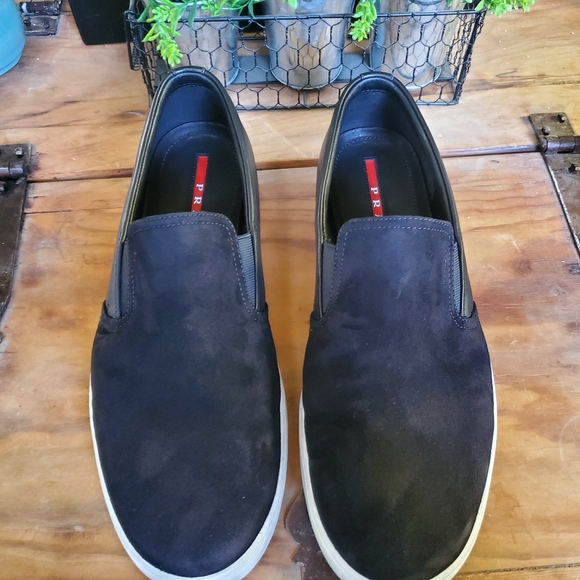 Prada slip on casual sneakers suede and Leather - Picture 3 of 11